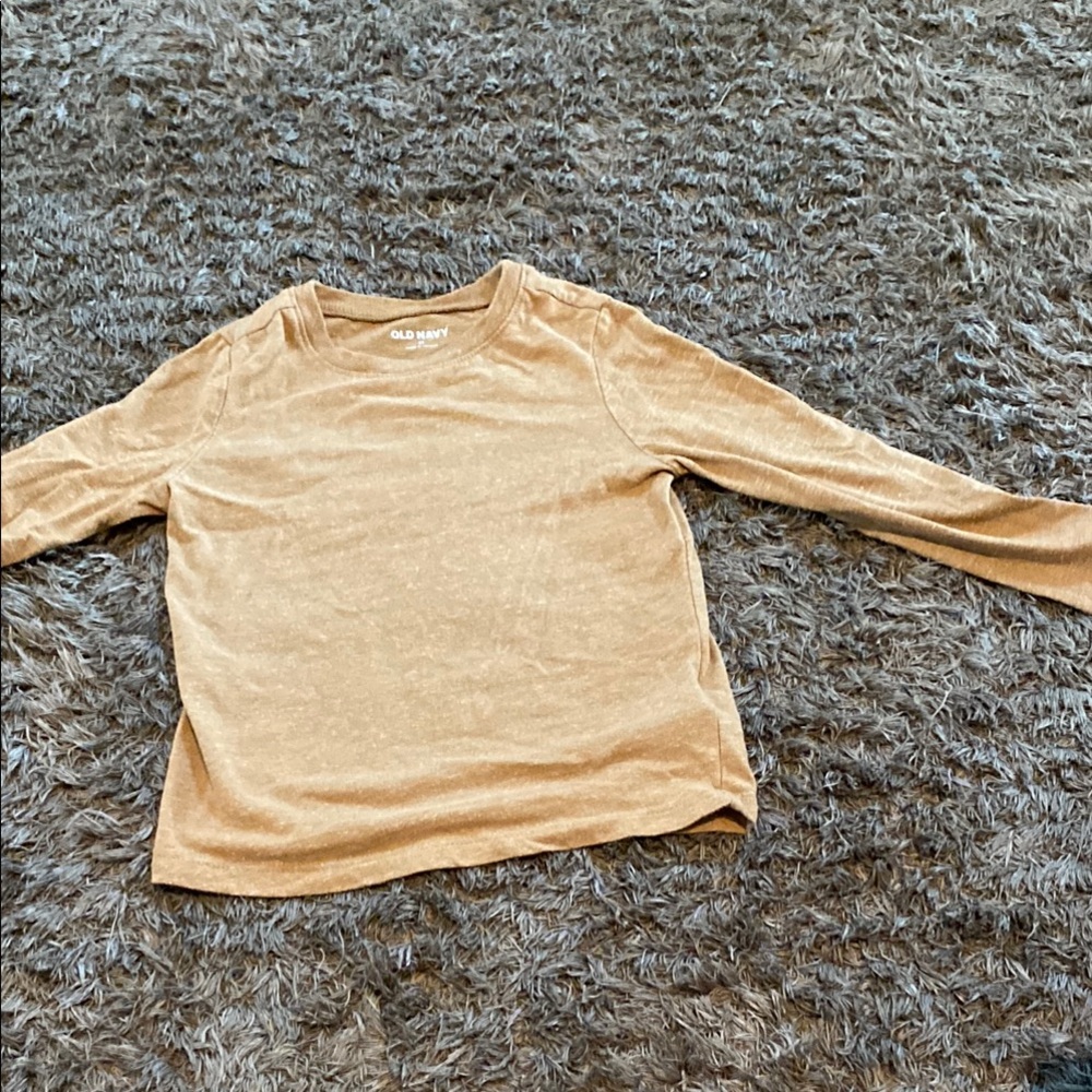 Old Navy Kids Beige Long Sleeve Tee